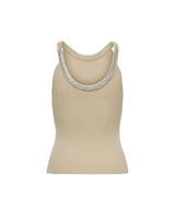 Only Beige Nylon  Elastane Tank Tops