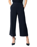 Vila Clothes Black Viscose Casual Pants
