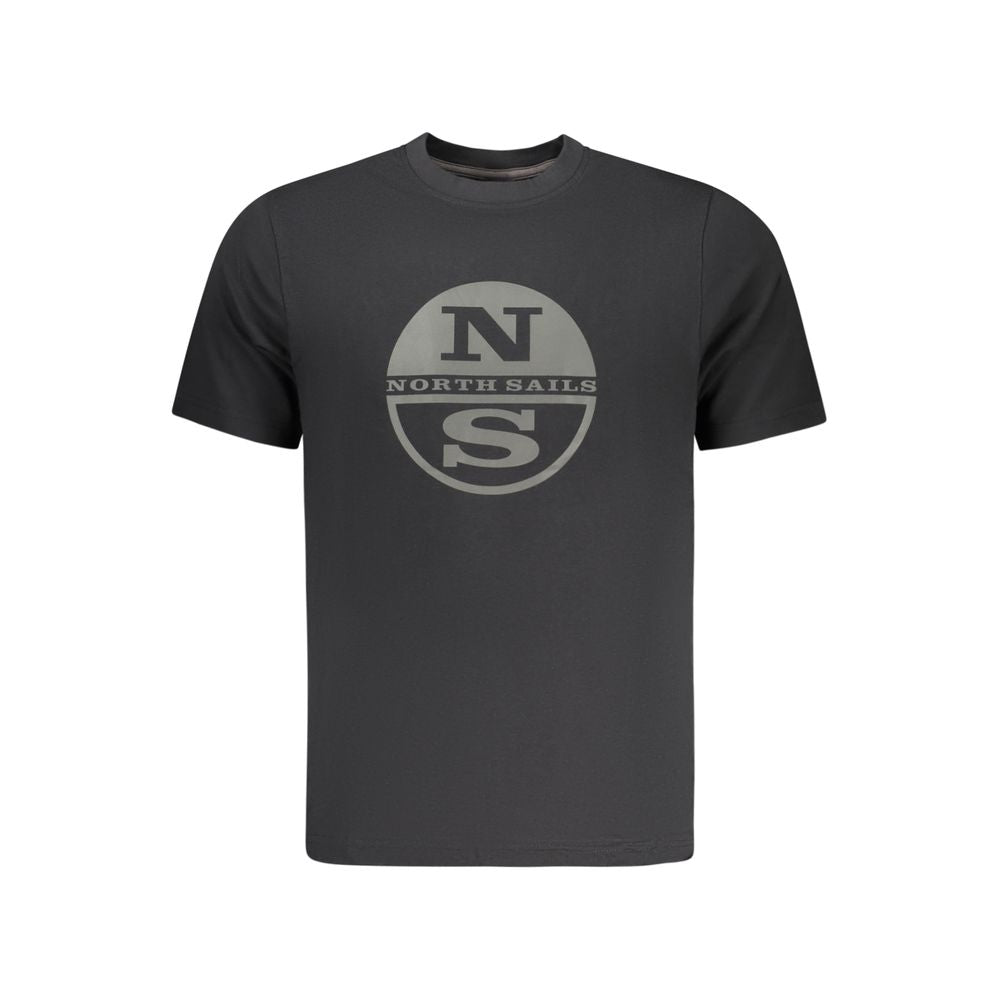 North Sails Black Cotton Men T-Shirt