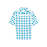 Prada Blue Cotton Pattern Shirt