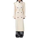 Burberry White Cotton Coat