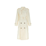 Burberry White Silk Coat