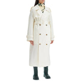 Burberry White Silk Coat