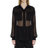 Saint Laurent Black Silk Shirt
