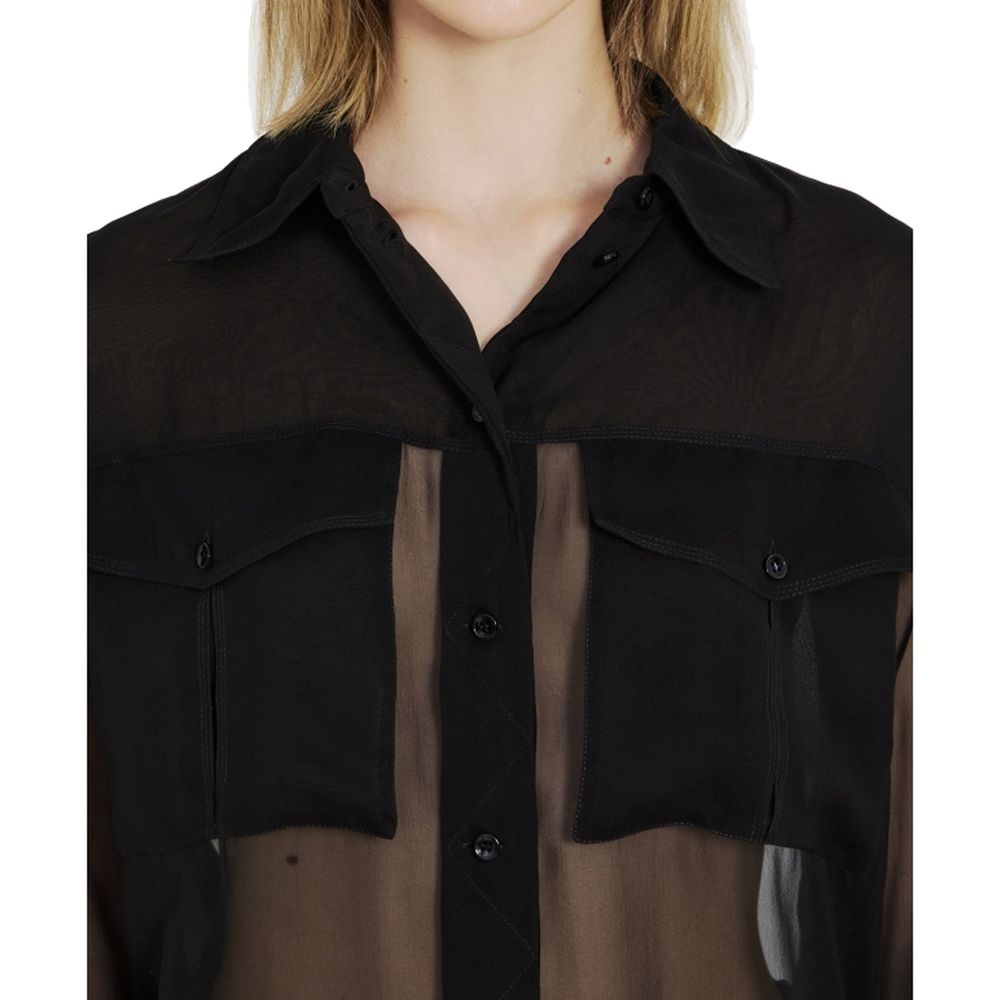 Saint Laurent Black Silk Shirt