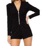 Saint Laurent Black Acetate Jumpsuit