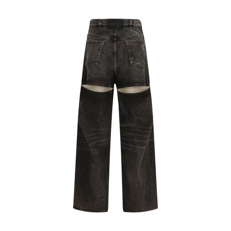 The Attico Black Cotton High-Waisted Jean