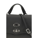 Zanellato Black Calf Leather Bos Taurus Handbag