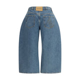 The Attico Blue Cotton Jeans Denim