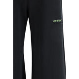 Off-White Black Cotton Casual Pants
