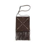 Valentino Garavani Brown Calf Leather Bos Taurus Shoulder Bag