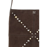 Valentino Garavani Brown Calf Leather Bos Taurus Shoulder Bag