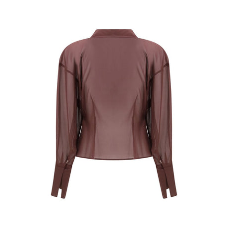 The Andamane Purple Silk Blouse