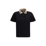 Burberry Black Cotton Polo Shirt
