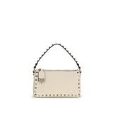 Valentino Garavani Beige Calf Leather Bos Taurus Shoulder Bag