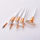 8-Piece Makeup Brush Set with Black Handles