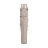 The Andamane Gray Polyester Long Dress