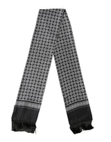 Dolce & Gabbana Black White Silk Geometric Neck Wrap 142cm X 15cm Scarf