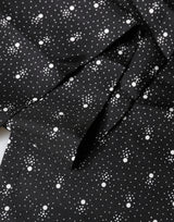 Dolce & Gabbana Black White Silk Dotted Print Foulard 140cm X 15cm Scarf