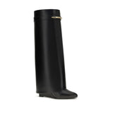 Givenchy Black Calf Leather Bos Taurus Flat Boots