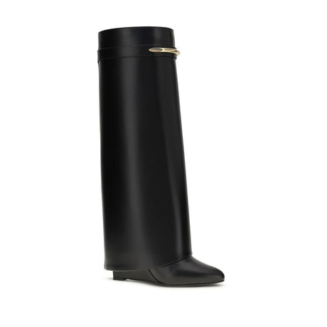 Givenchy Black Calf Leather Bos Taurus Flat Boots