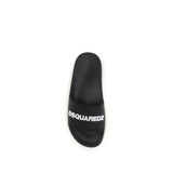 Dsquared² Black Rubber Sandals