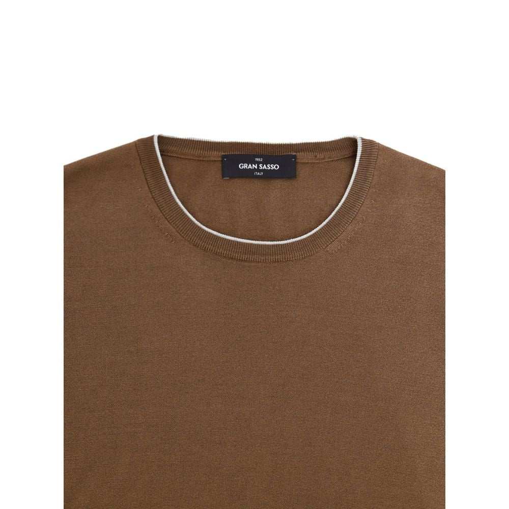 Gran Sasso Brown Silk Sweatshirt