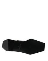 Dolce & Gabbana Black Leather Zip Closure Ankle Boots Shoes