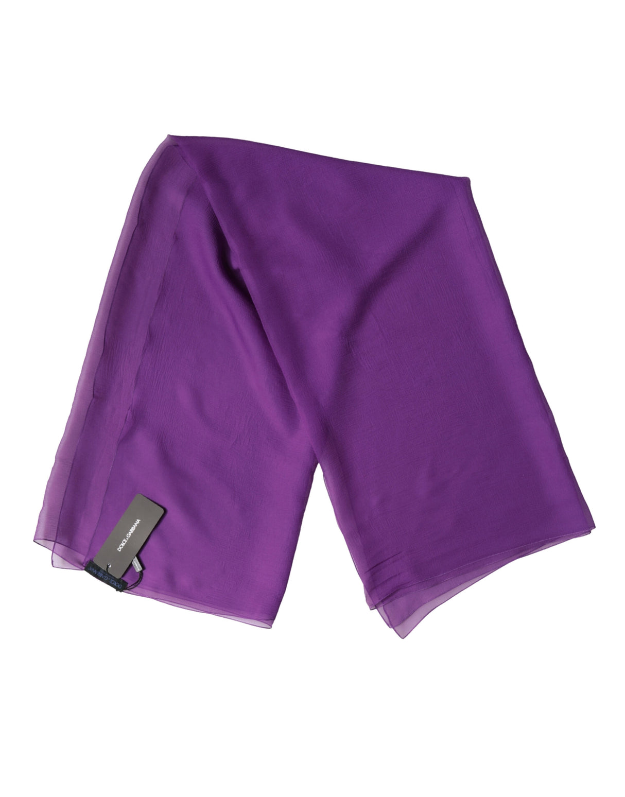 Dolce & Gabbana Purple Silk Neck Wrap Shawl Foulard 134cm x 131cm  Scarf