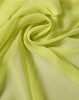 Dolce & Gabbana Yellow Green Silk Sash Foulard Stole 270cm x 120cm  Scarf