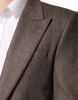 Dolce & Gabbana Brown Stripes Single Breasted Blazer