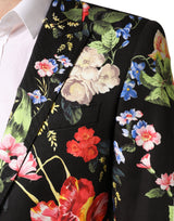 Dolce & Gabbana Black Floral Single Breasted MARTINI 2 Piece Suit
