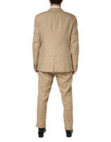 Dolce & Gabbana Beige TAORMINA Single Breasted Formal 2 Piece Suit