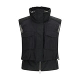 PINKO Black Nylon Sleeveless Jacket