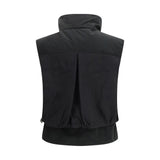PINKO Black Nylon Sleeveless Jacket