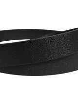 Dolce & Gabbana Black Calf Leather Silver Metal Buckle Belt