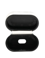Dolce & Gabbana White Calf Leather Logo Flip Holder Strap Airpods Case