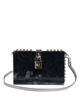 Dolce & Gabbana Black Acrylic Plexiglass Studded DOLCE BOX Clutch Bag