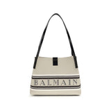 Balmain Beige Cotton Shoulder Bag