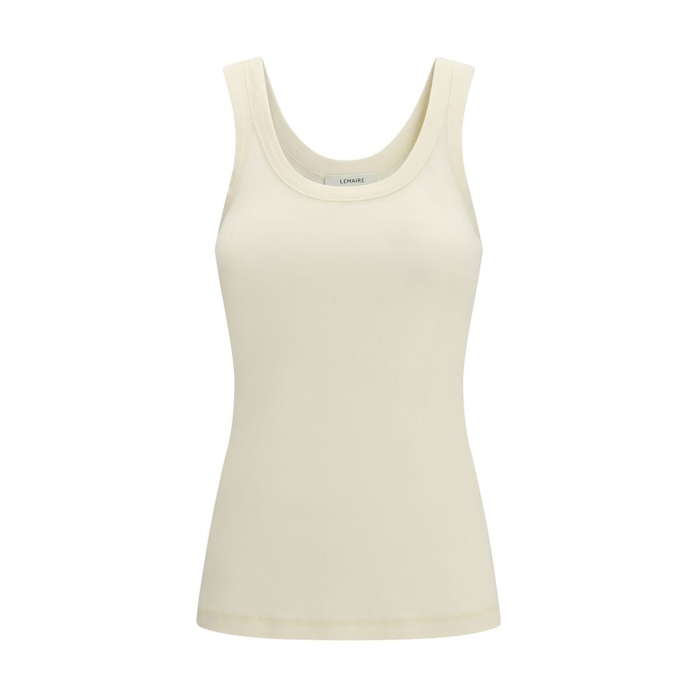 Lemaire Beige Cotton Sleeveles T-Shirt
