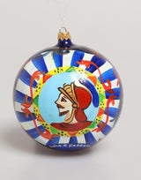 Dolce & Gabbana Multicolor Hand Painted Sicilian Ornament Christmas Ball