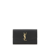 Saint Laurent Black Calf Leather Bos Taurus Clutch Bag