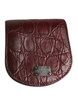 Dolce & Gabbana Burgundy Exotic Skin Condom Case Holder Pocket Wallet