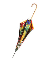 Dolce & Gabbana Multicolor Carretto Siciliano Print Collapsible Umbrella