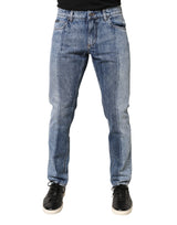 Dolce & Gabbana Two Tone Blue Cotton Regular Men Denim Jeans