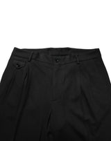Dolce & Gabbana Black Wool Skinny Men Dress Trouser Pants