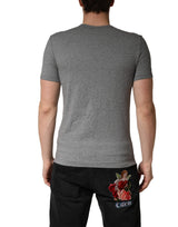 Dolce & Gabbana Gray DG Logo Crew Neck Men Underwear T-shirt