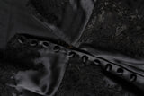 Dolce & Gabbana Black Silk Lace Trim Lingerie Top Underwear