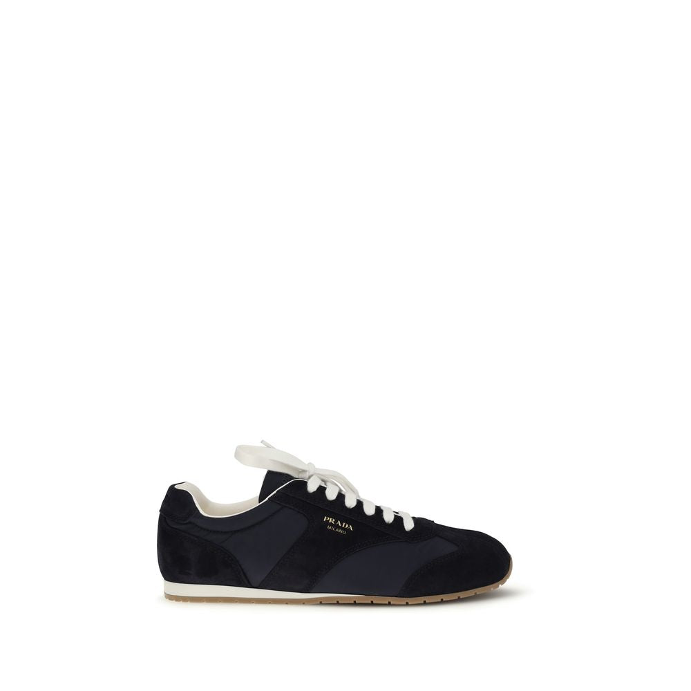Prada Blue Calf Leather Bos Taurus Athletic Sneakers