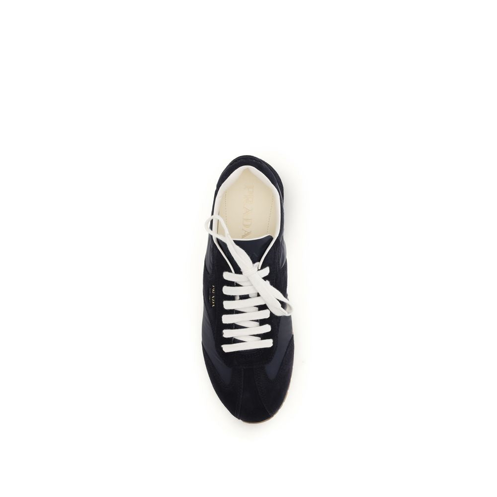 Prada Blue Calf Leather Bos Taurus Athletic Sneakers